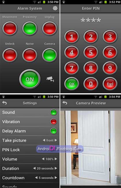 دزدگیر گوشی با Mobile Alarm System v1.2.1 